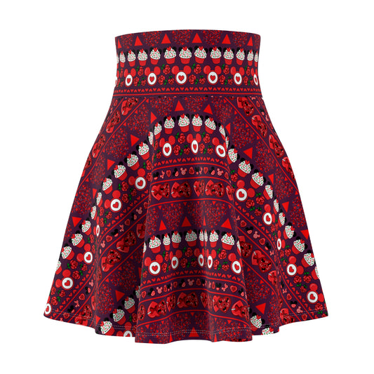 Valentines Day Line Women's Skater Skirt