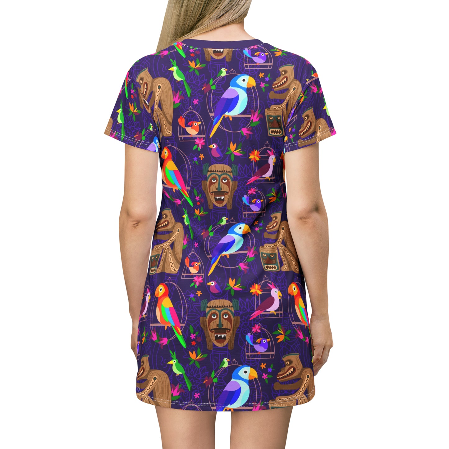 Tiki Plays The Drums T-Shirt Dress - Ambrie