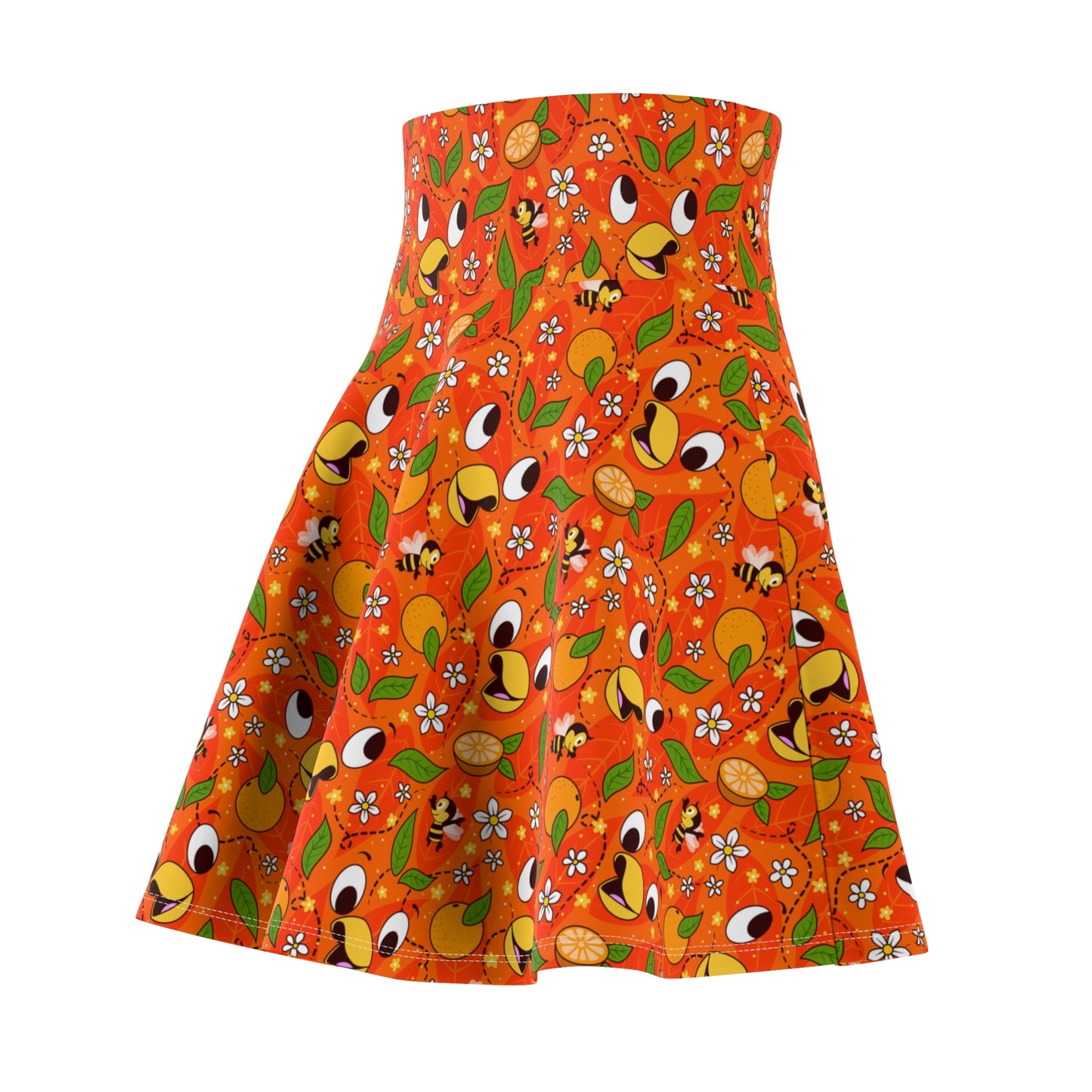 Orange Bird Women's Skater Skirt