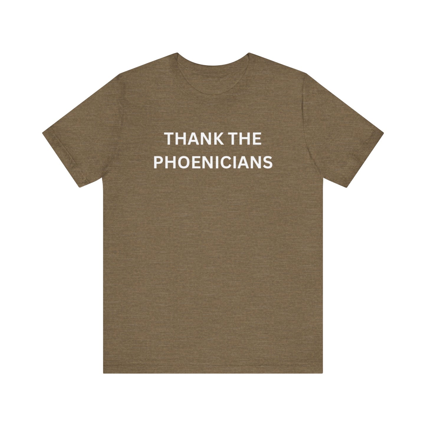 Thank The Phoenicians Unisex Jersey Short Sleeve Tee