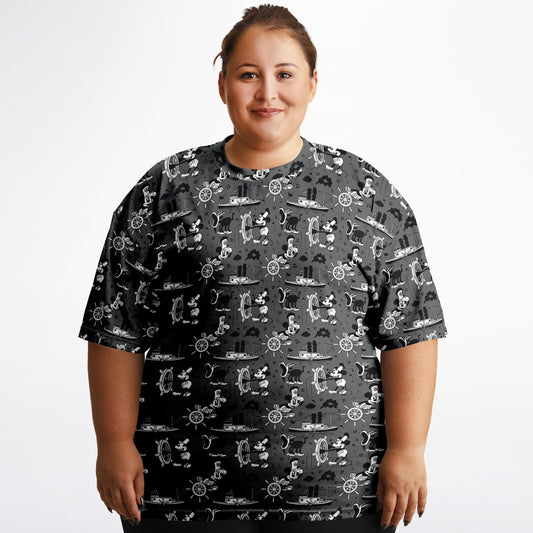 Steamboat Mickey Unisex Plus-size T-Shirt