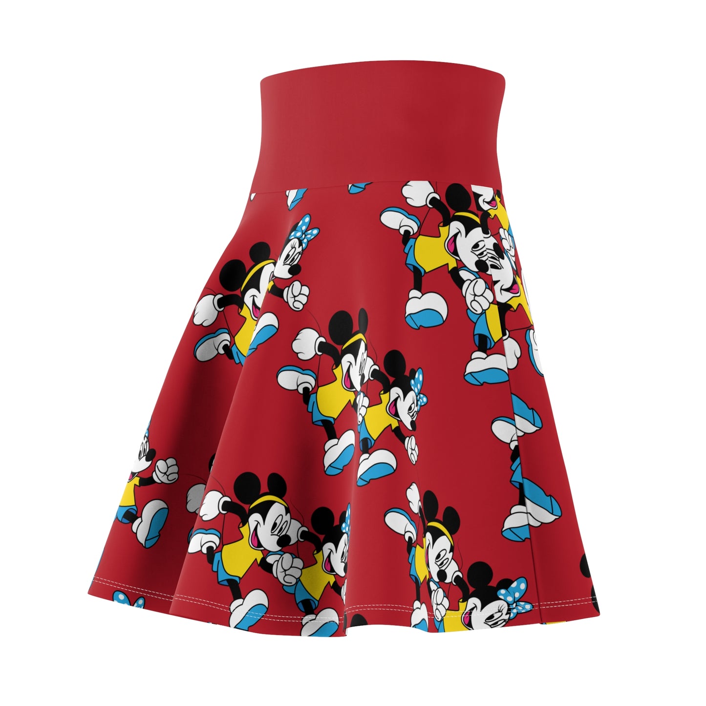 Mickey And Minnie Marathon Women's Skater Skirt