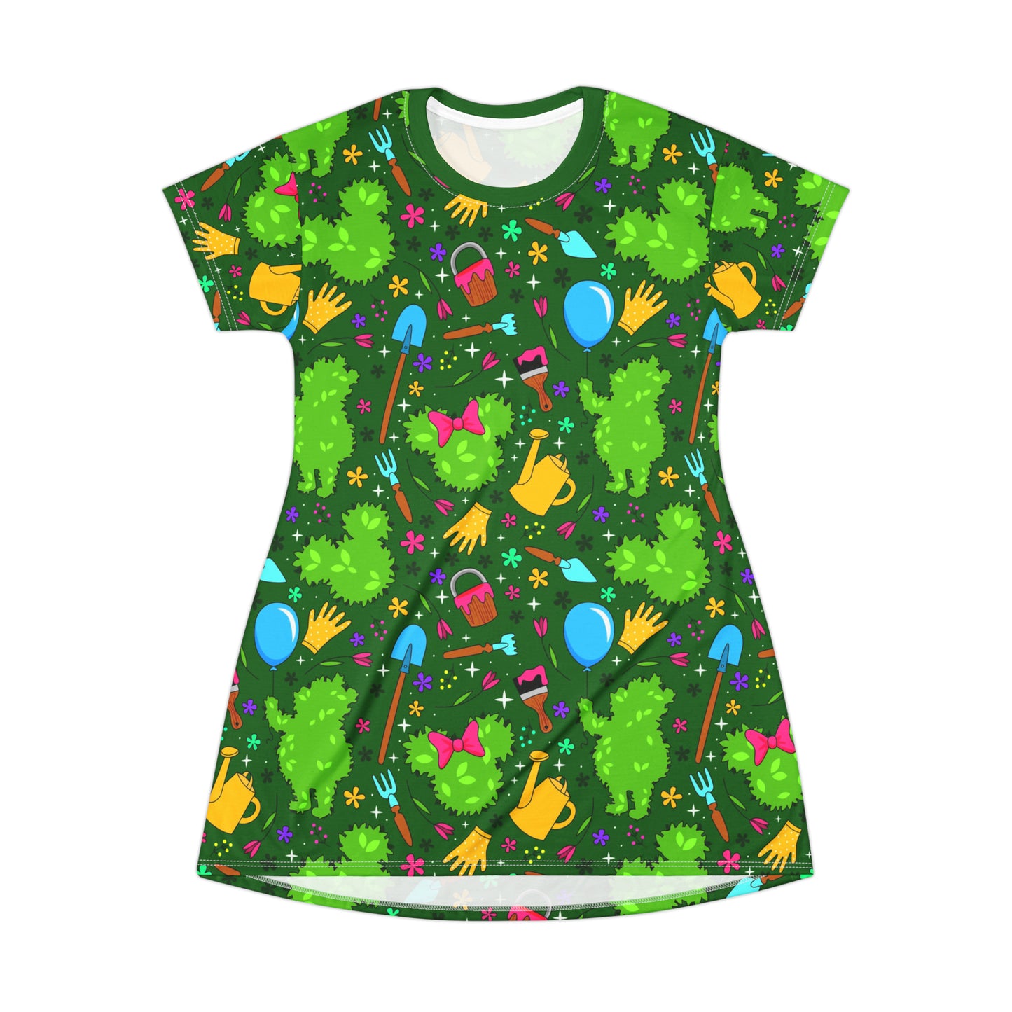 Flower And Garden T-Shirt Dress