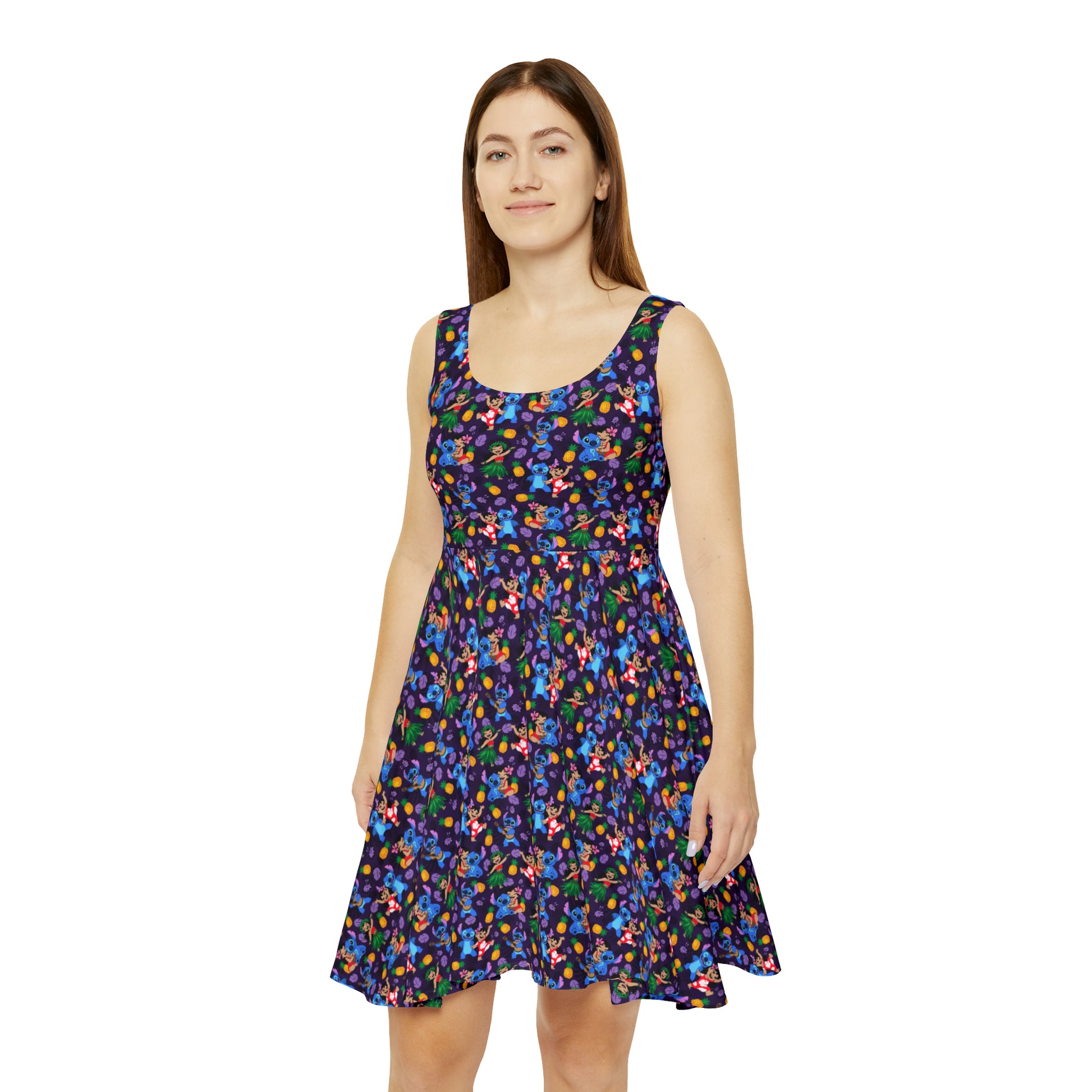 lilo and stitch skater dress Disney Lilo & Stitch French Terry Skater Dress 10-12
