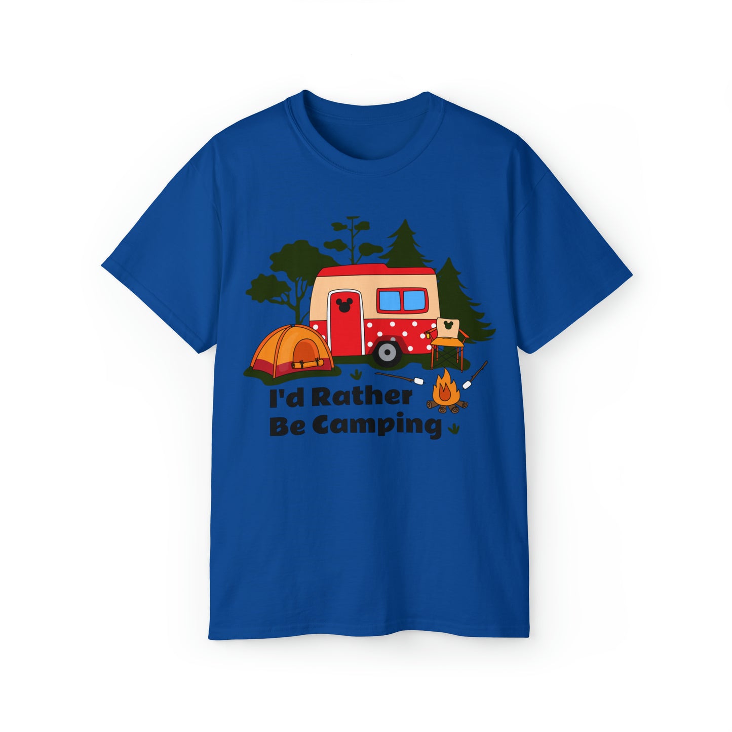 I'd Rather Be Camping Unisex Graphic Tee