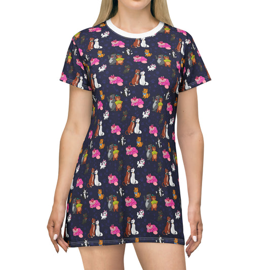 Cat Favorites T-Shirt Dress