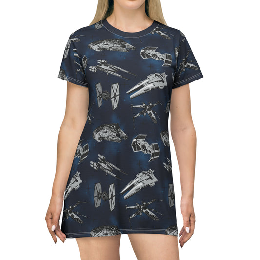 Star Wars Galactic Ships T-Shirt Dress