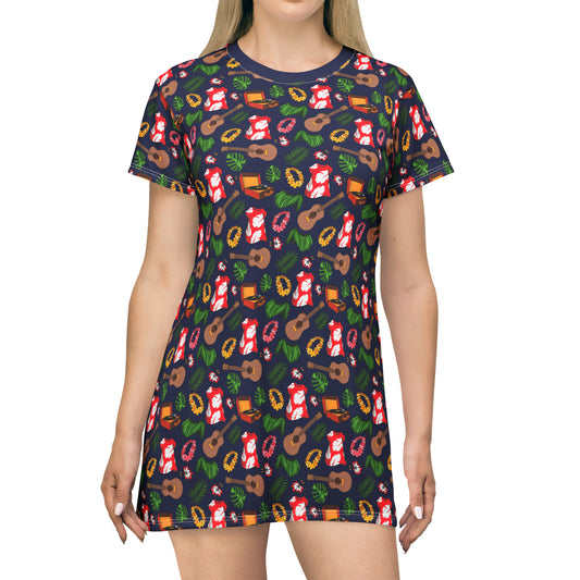 Disney Lilo And Stitch Hawaiian Roller Coaster T-Shirt Dress