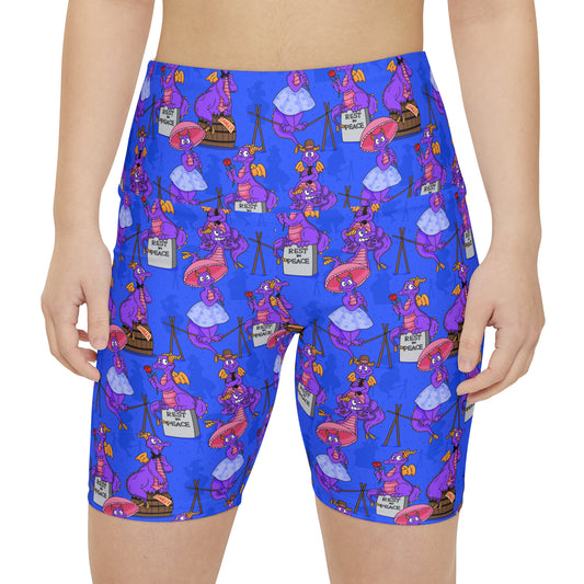 Haunted Mansion Figment Women's Athletic Workout Shorts