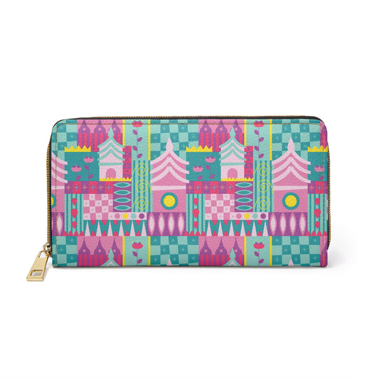 Small World Zipper Wallet
