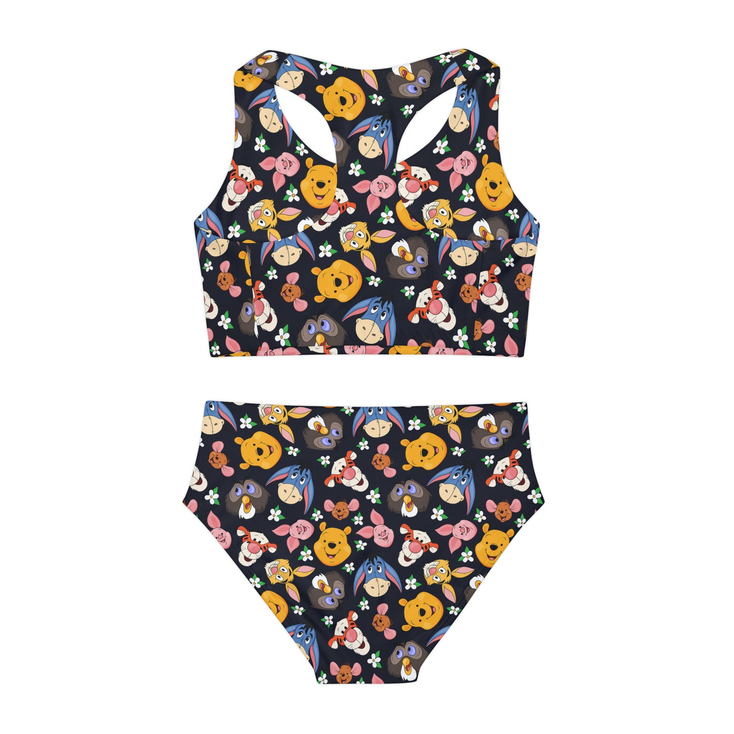 Disney Winnie The Pooh Hundred Acre Wood Friends Girls Two Piece Swimsuit