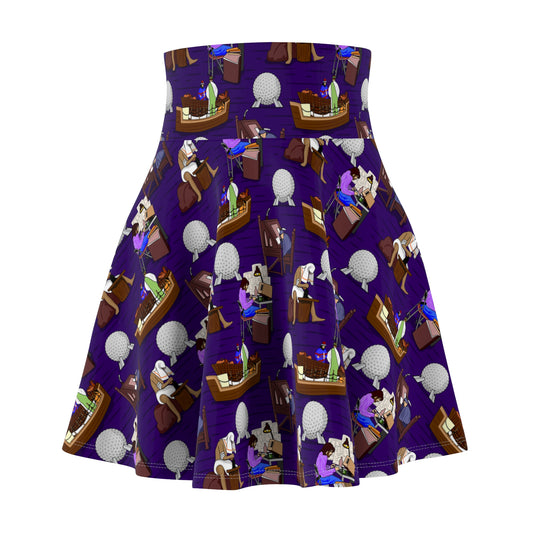 Spaceship Earth Women's Skater Skirt