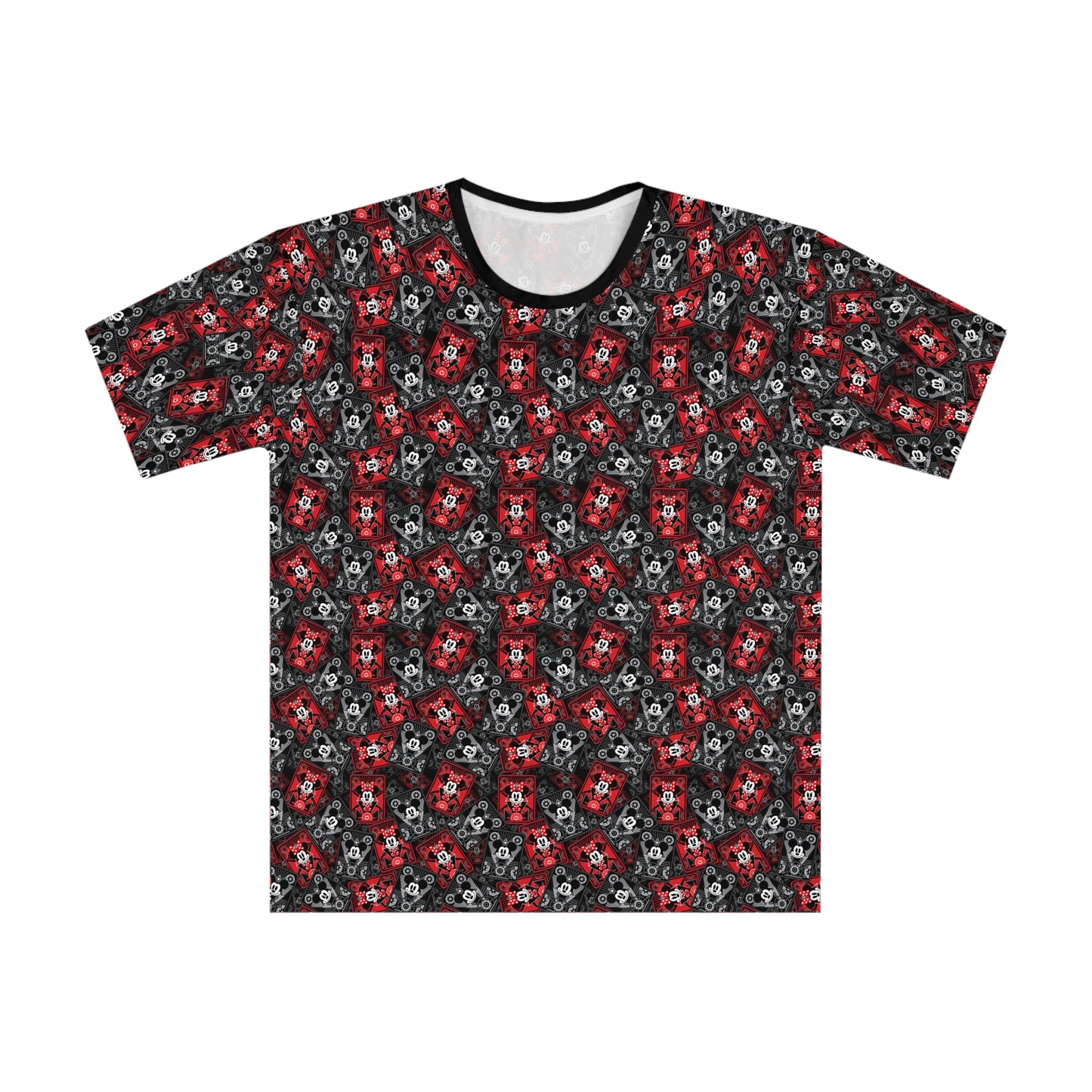 Mickey And Minnie Steamboat Cards Unisex Loose T-shirt