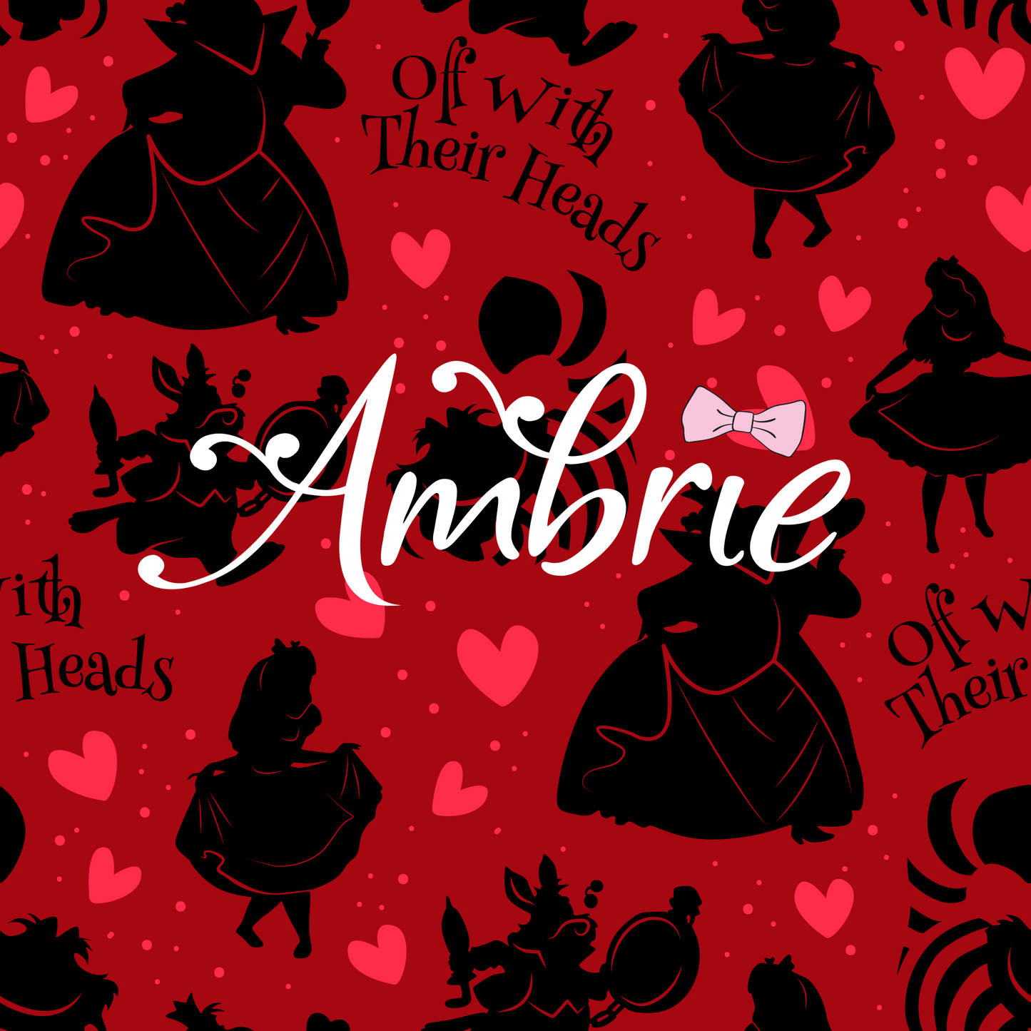 Alice Seamless Pattern, Magical Cartoon Seamless pattern, Fabric Sublimation