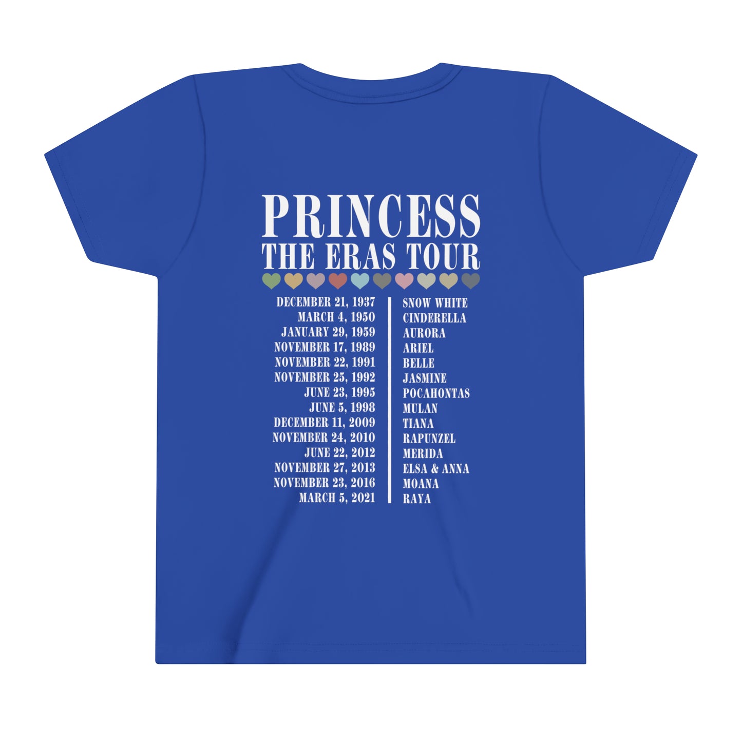 Princess The Eras Tour Youth Short Sleeve T-Shirt