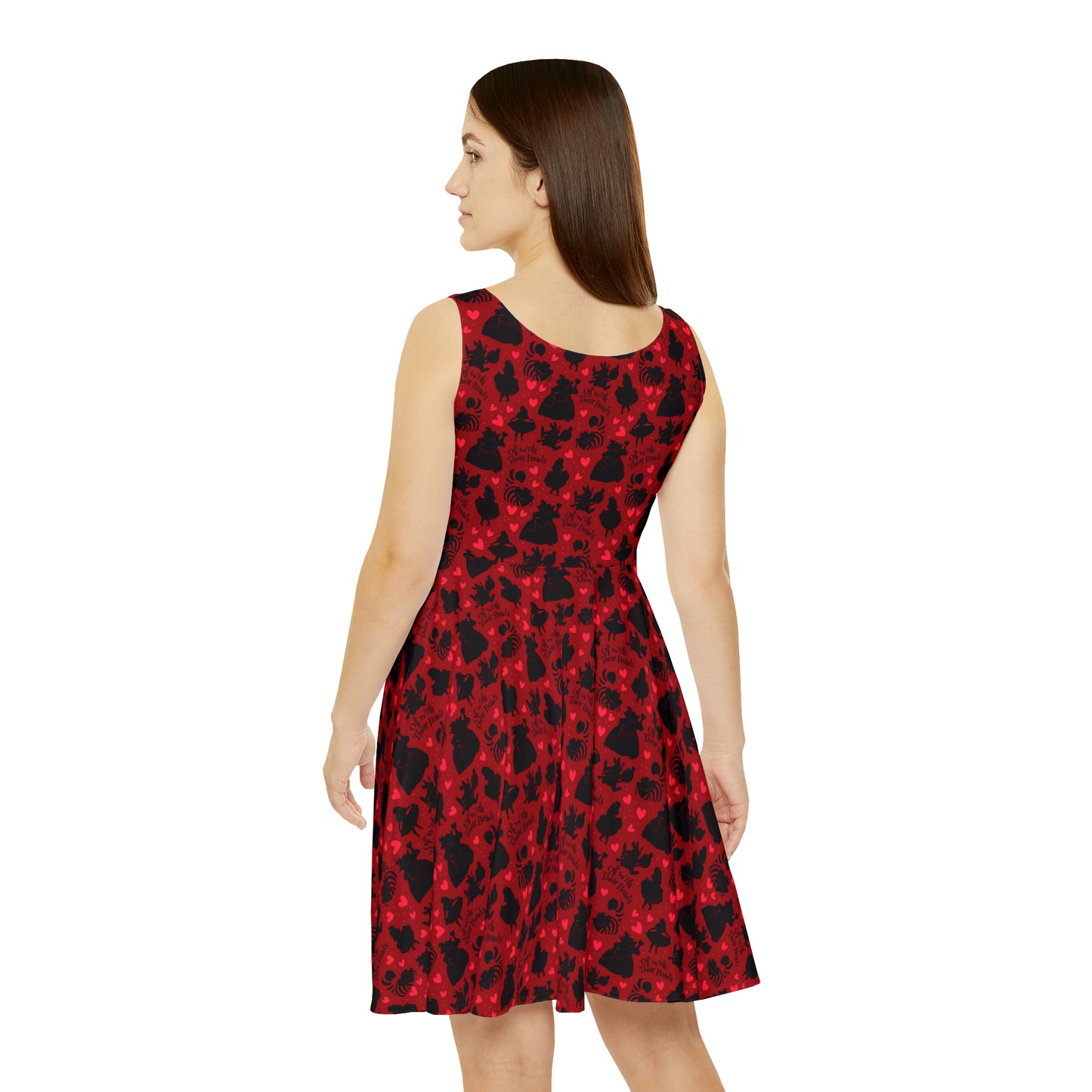 Disney Alice In Wonderland Queen Of Hearts Off With Their Heads Women's Skater Dress