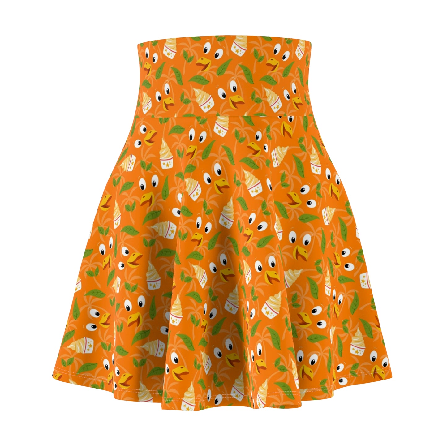 Orange Bird Women's Skater Skirt