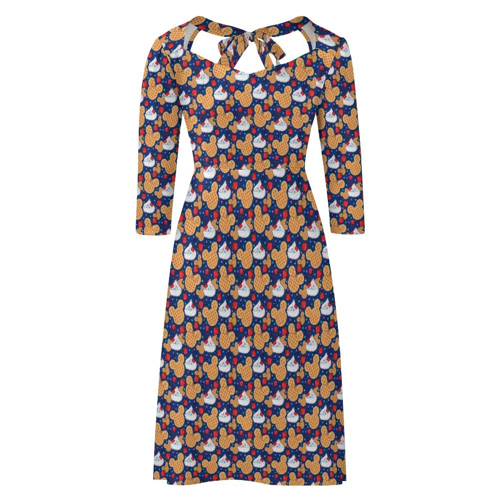 Waffles Women's Sweetheart Dress Flare Dress