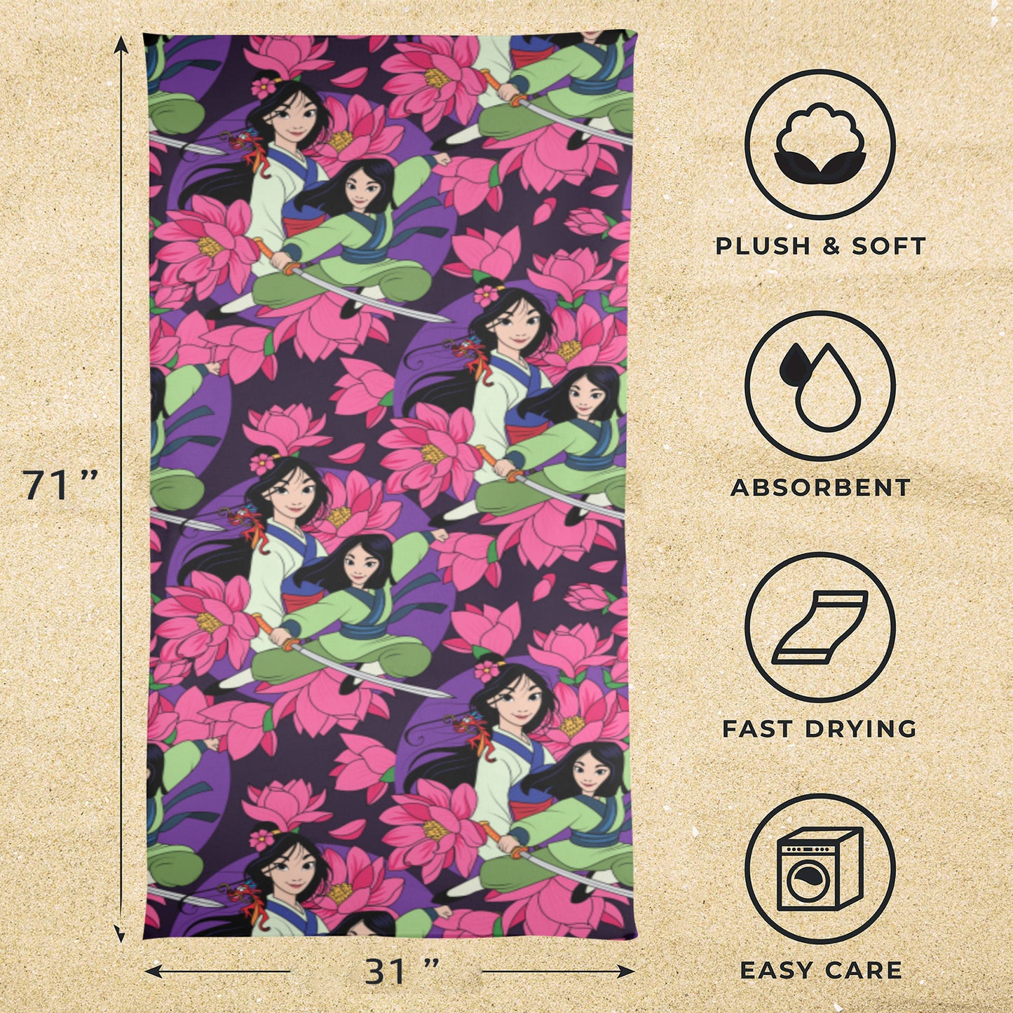 Mulan Beach Towel
