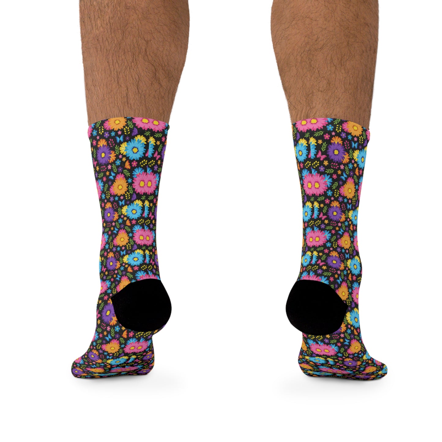 Colorful Spring Flowers Socks