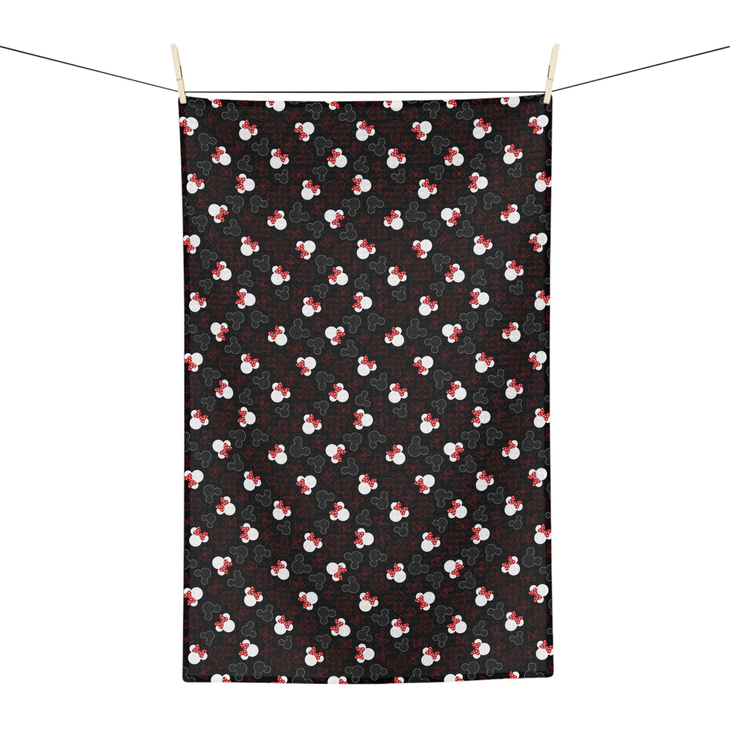 Mickey And Minnie Dots Microfiber Athletic Towel