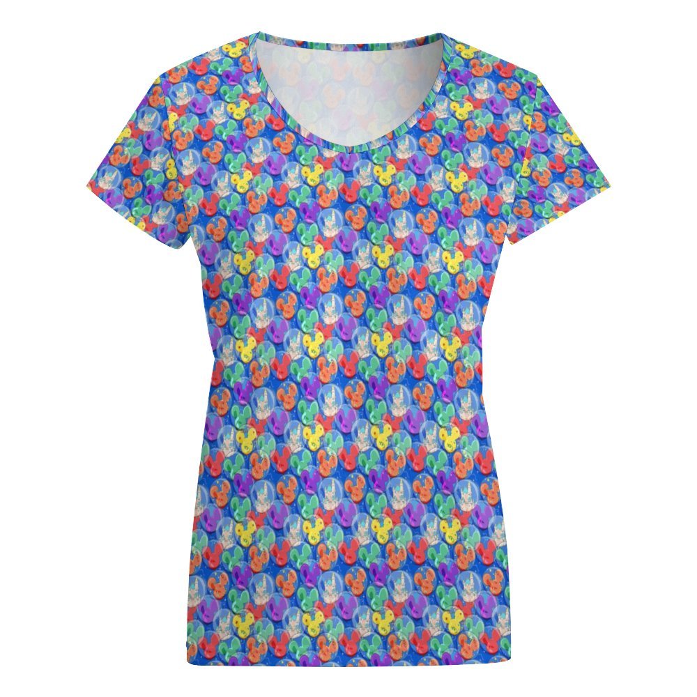 Balloon Collector Women's V-Neck Short Sleeve T-Shirt