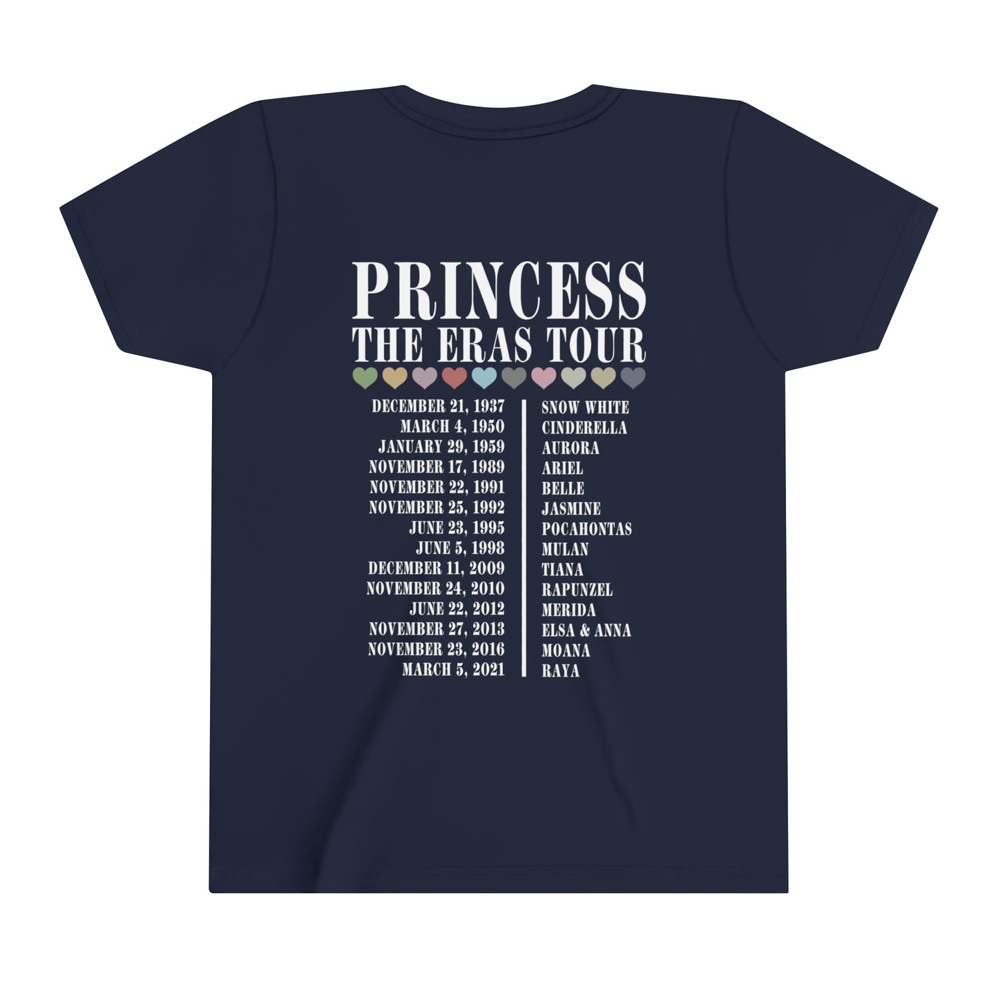 Princess The Eras Tour Youth Short Sleeve T-Shirt