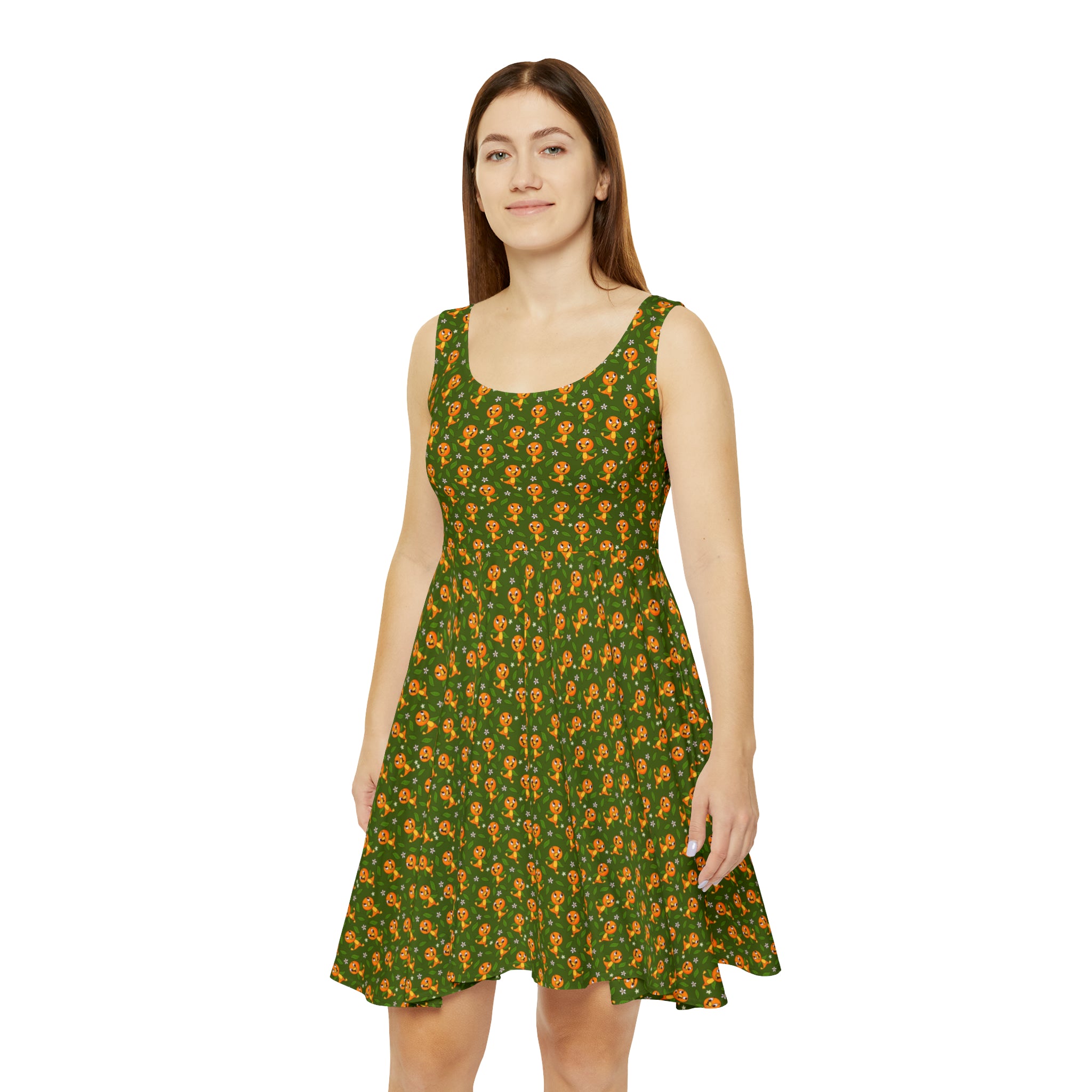 Orange Bird Women s Skater Dress