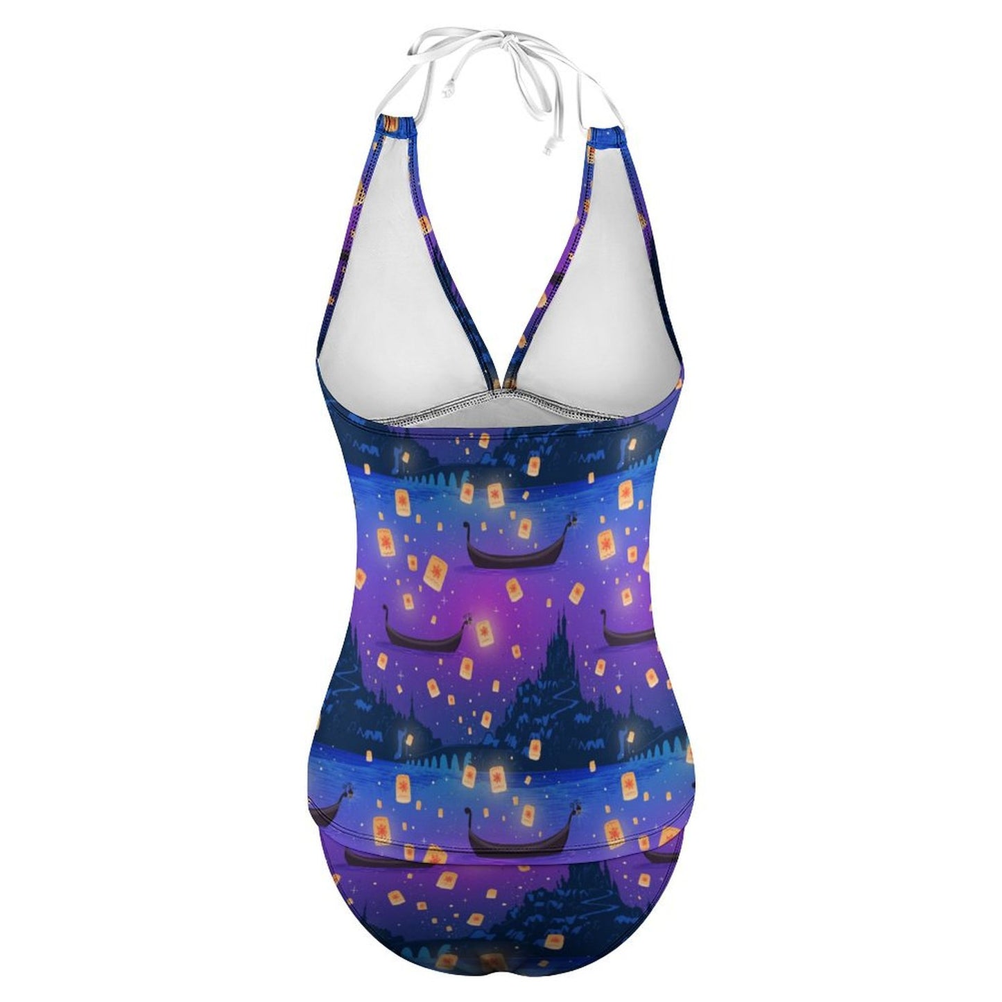 Floating Lanterns Women's Split Swimsuit