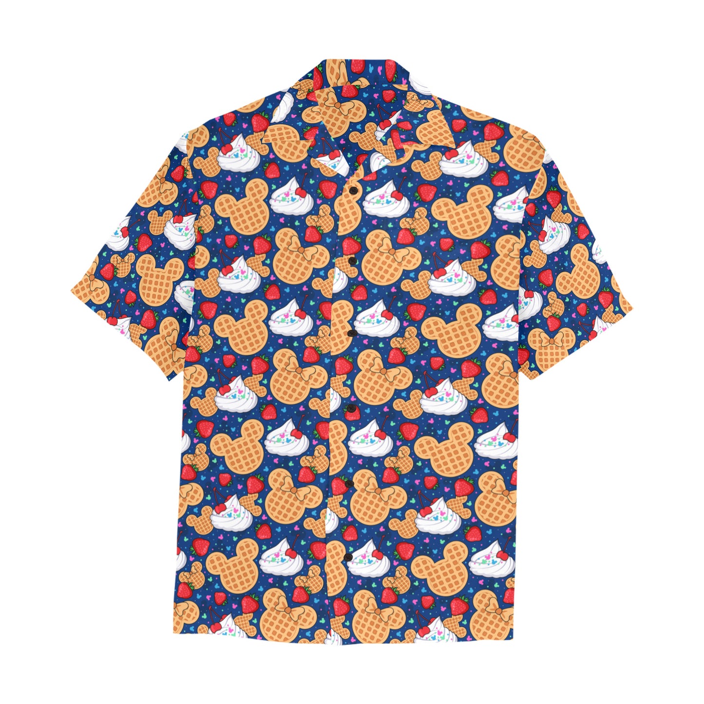 Waffles Hawaiian Shirt With Chest Pocket
