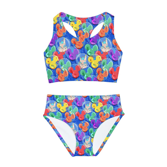 Balloon Collector Girls Two Piece Swimsuit