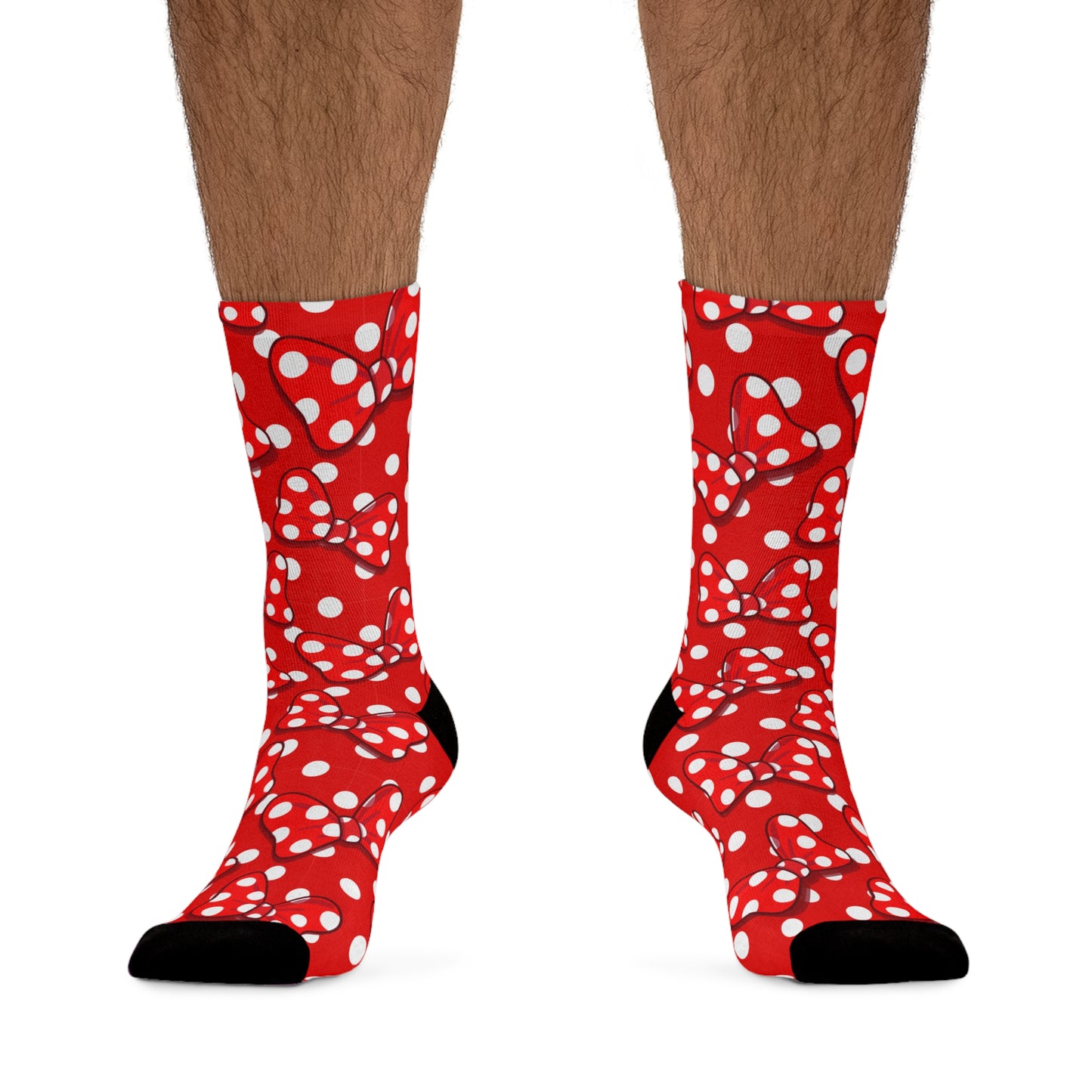 Polka Dots With Red Bows Socks