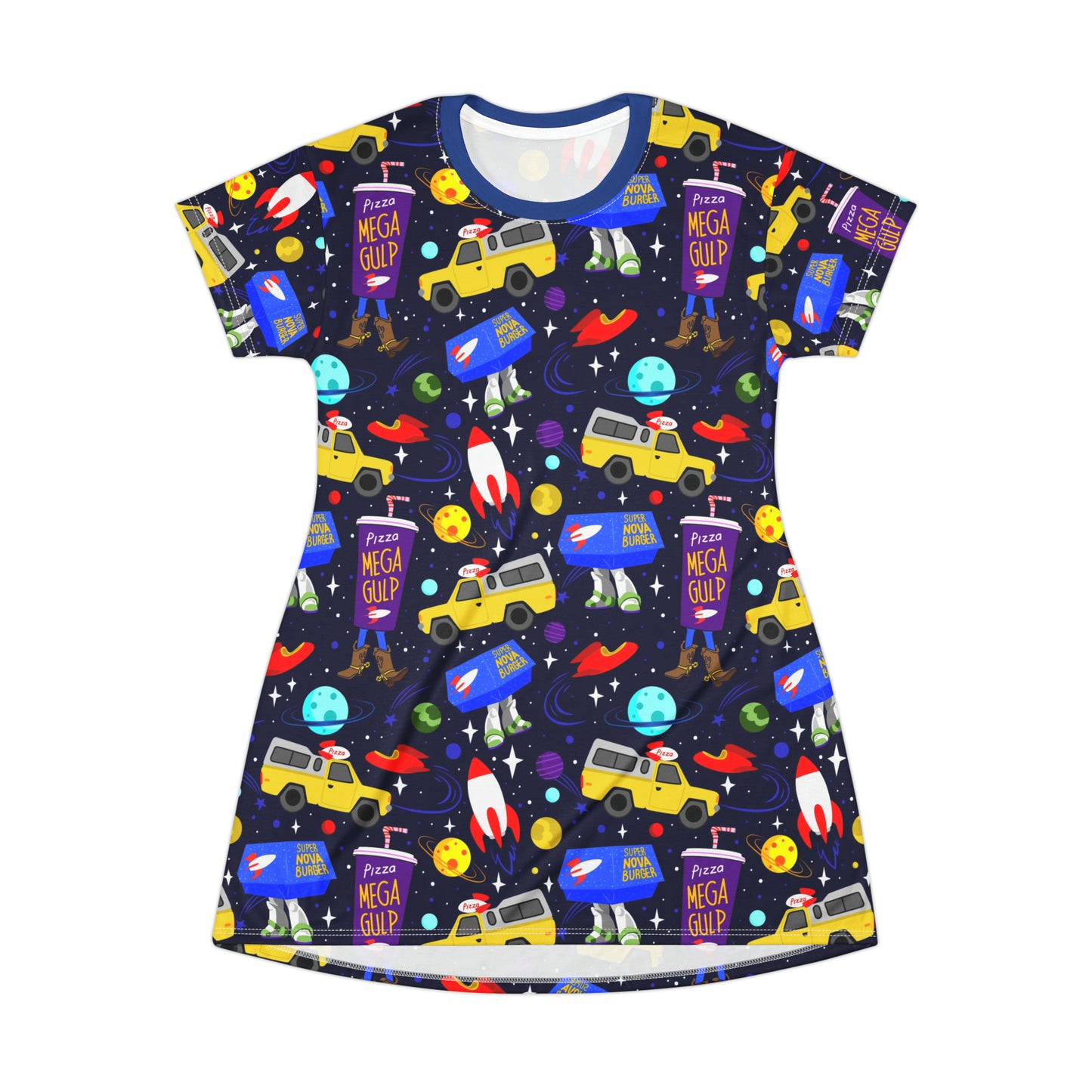 Arcade Pizza T-Shirt Dress