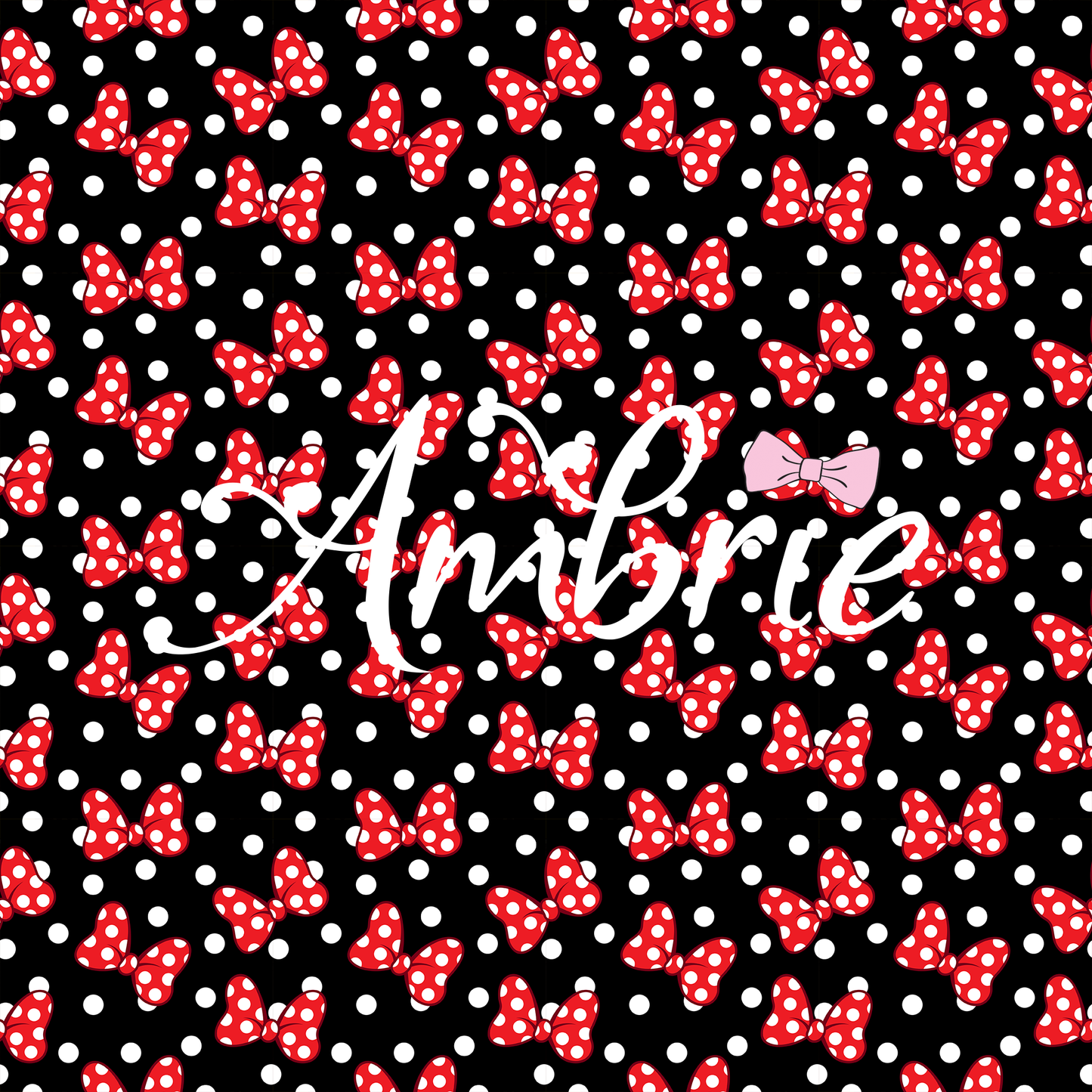 Polka Dots With Bows Seamless Pattern, Magical Cartoon Seamless pattern, Fabric Sublimation