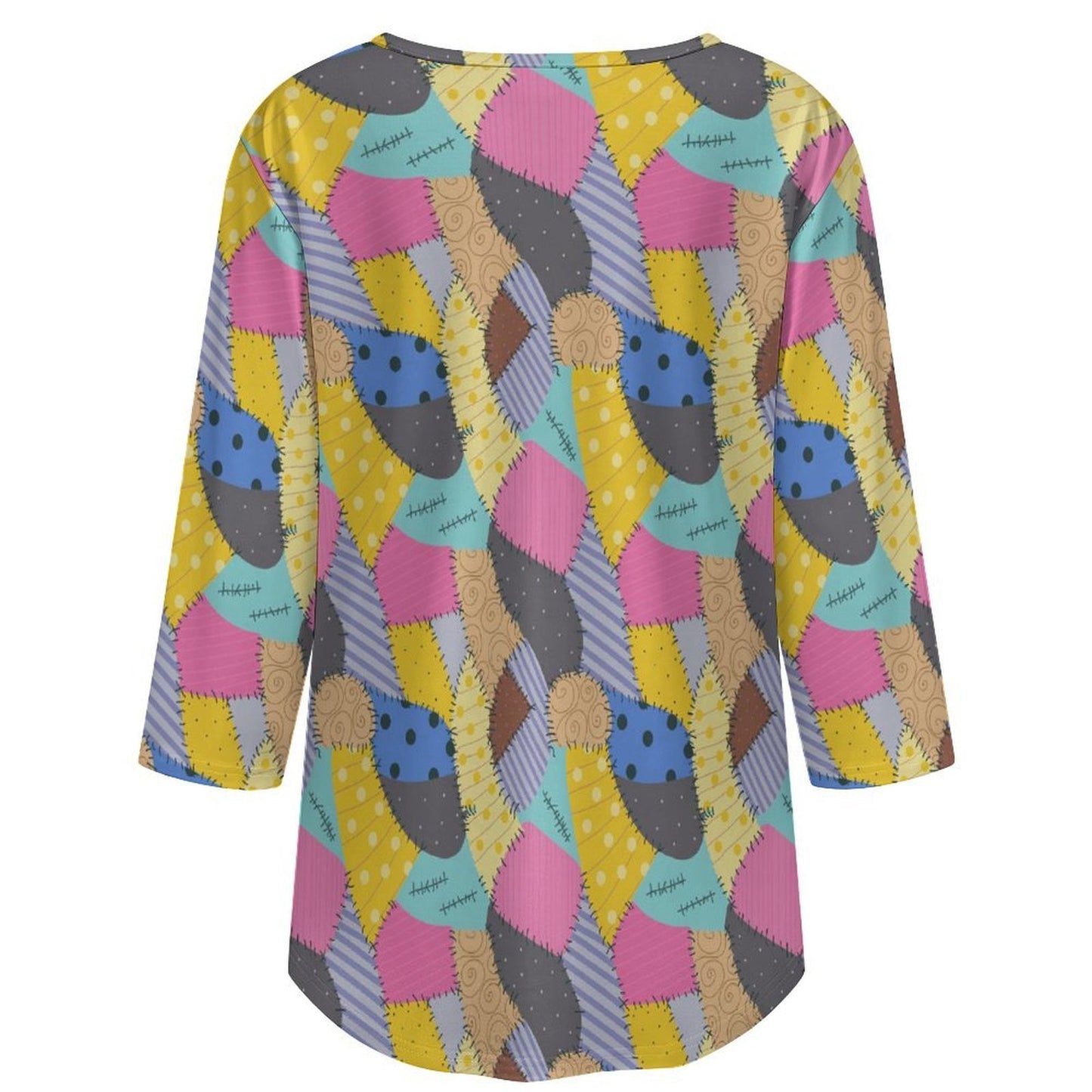 Sally's Dress Women's 3/4 Sleeve Pleated Tunic Top - Ambrie