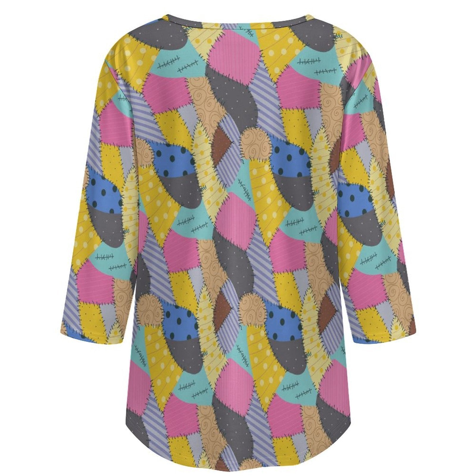 Sally's Dress Women's 3/4 Sleeve Pleated Tunic Top - Ambrie