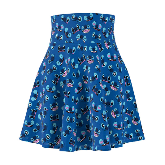 Disney Lilo And Stitch 626 Expressions Women's Skater Skirt