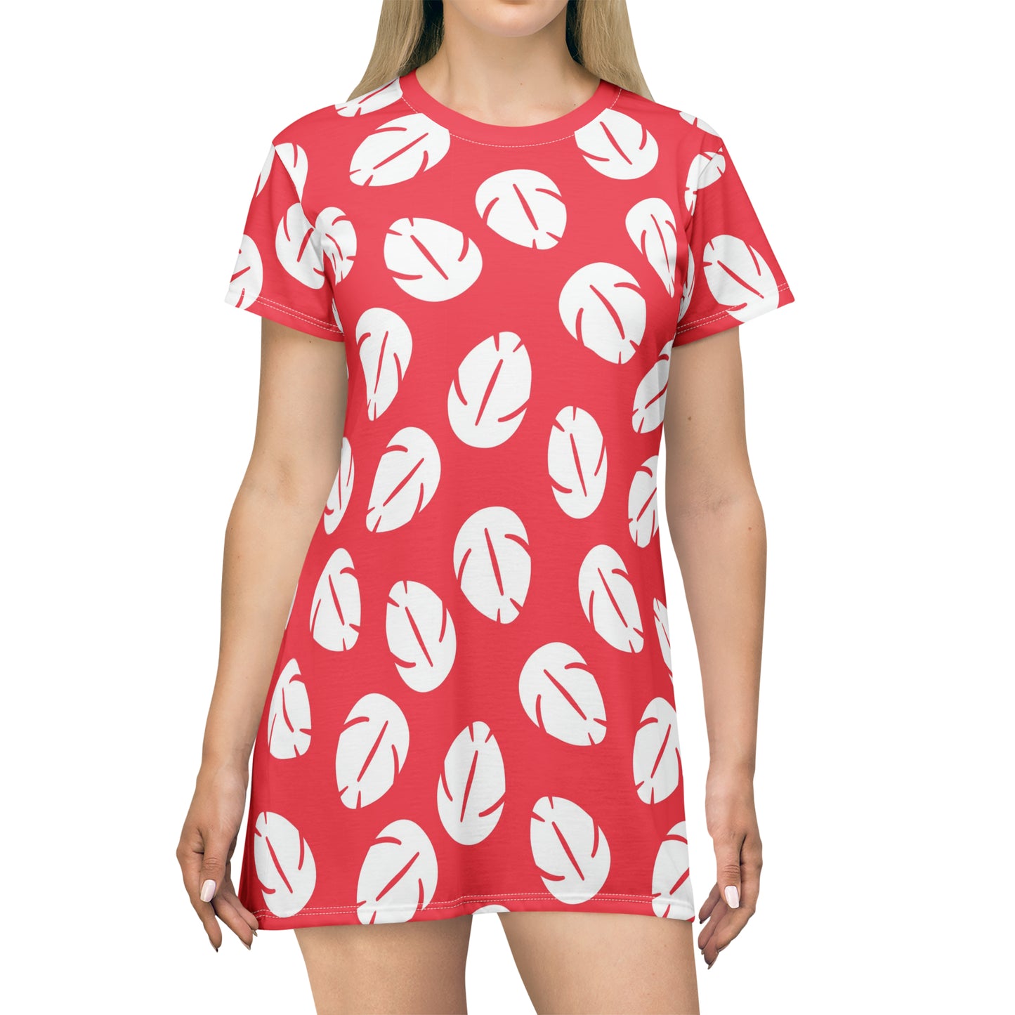 Hawaiian Flowers T-Shirt Dress
