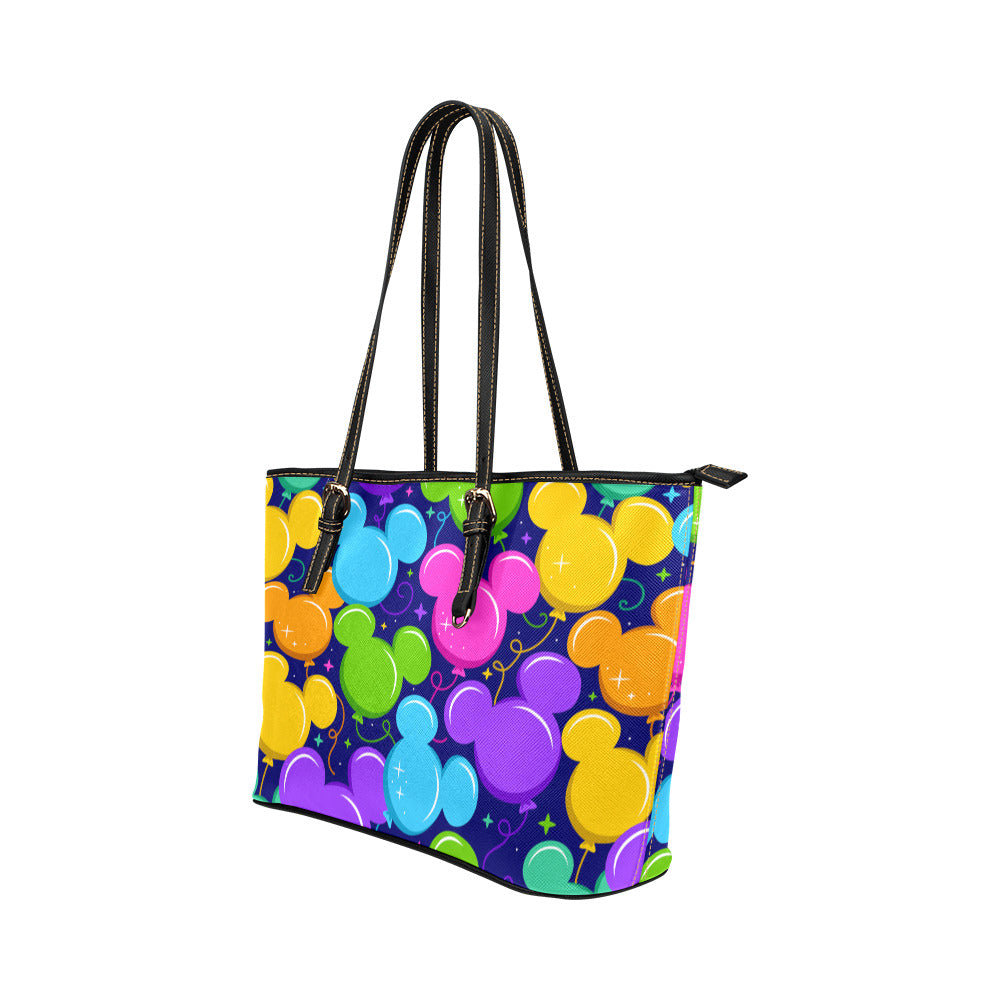 Park Balloons Leather Tote Bag