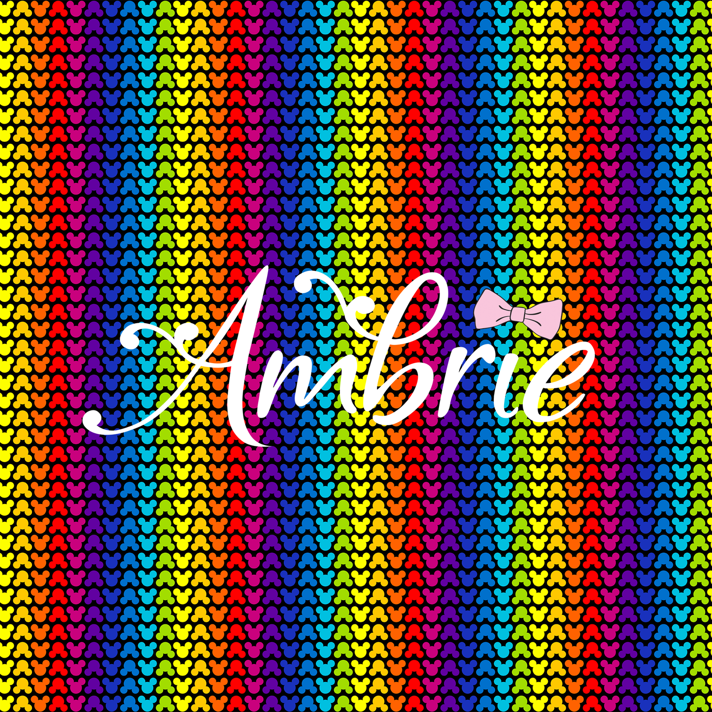 Rainbow Mickeys Seamless Pattern, Magical Cartoon Seamless pattern, Fabric Sublimation