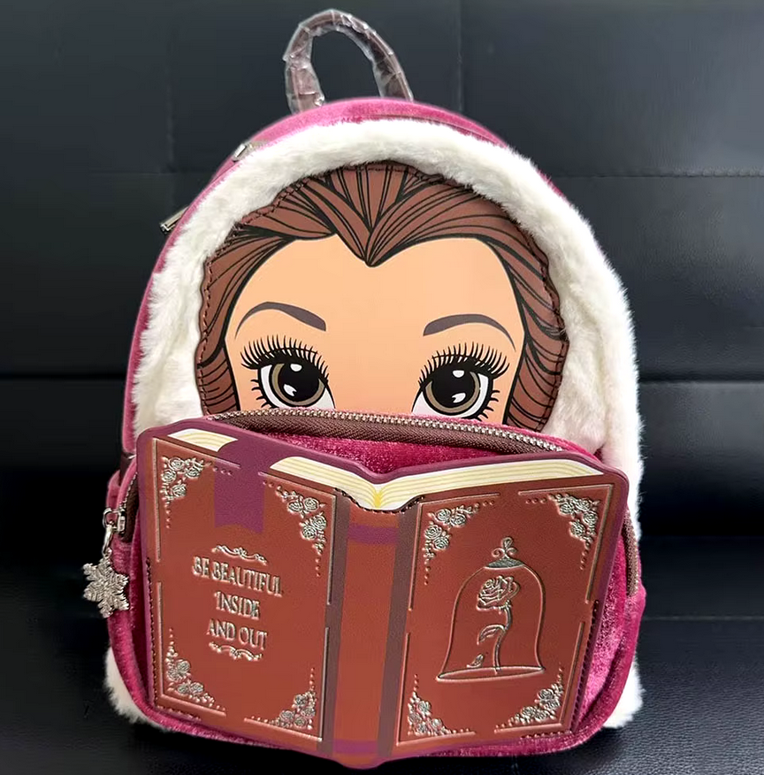 Disney Beauty and the Beast Belle Winter Wear Storybook Mini Backpack