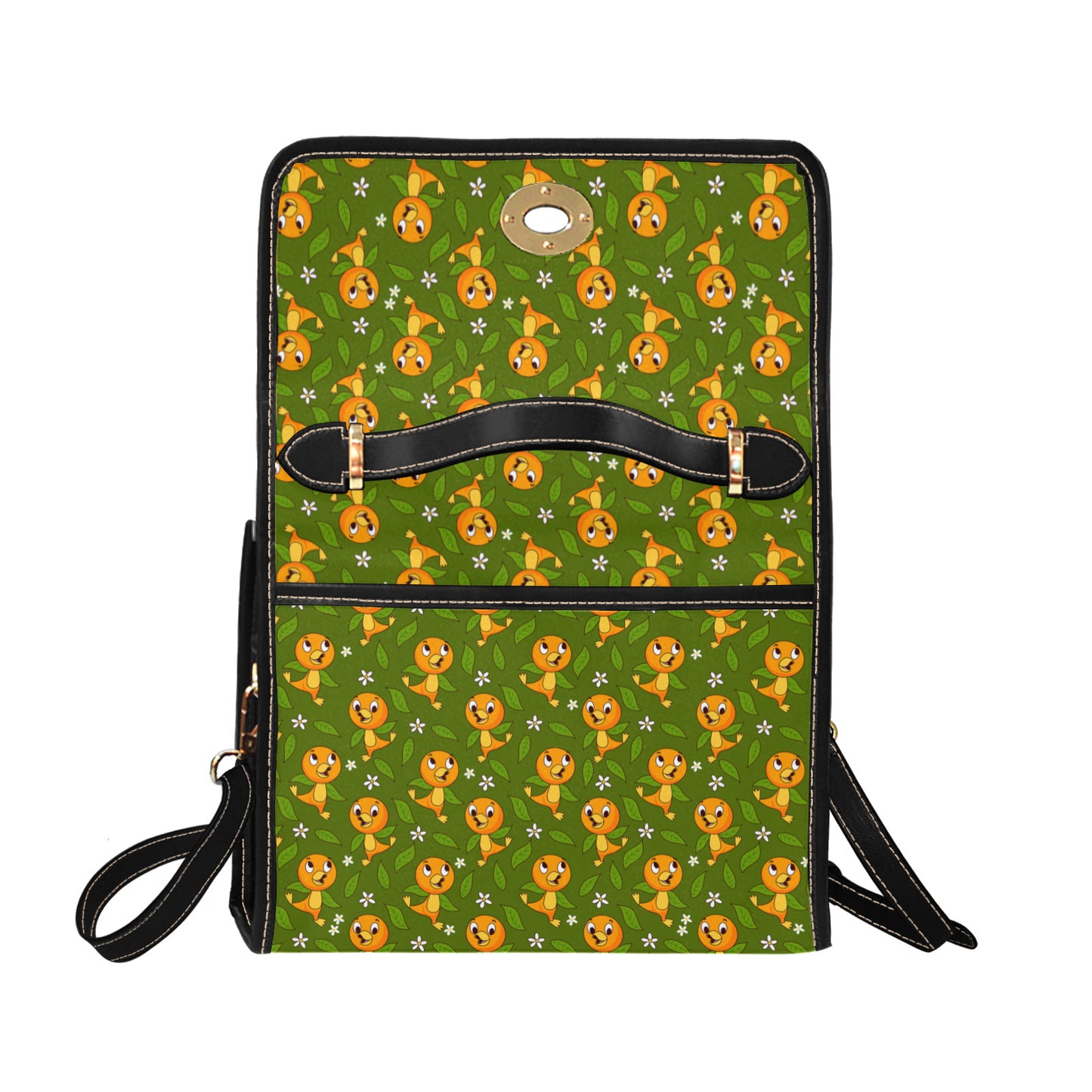 Orange Bird Waterproof Canvas Bag