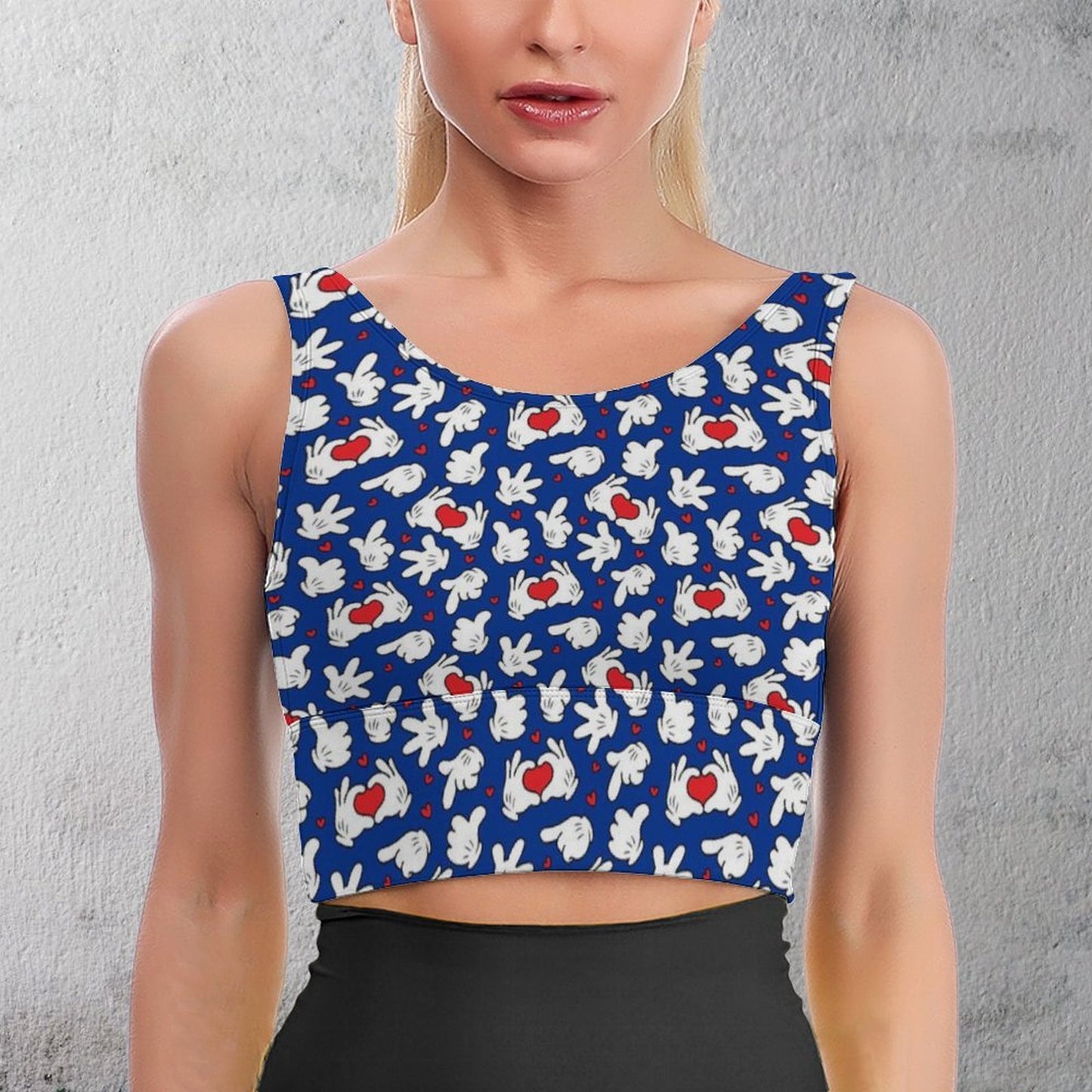 Happy Hands Women's Crop Tank Top - Ambrie