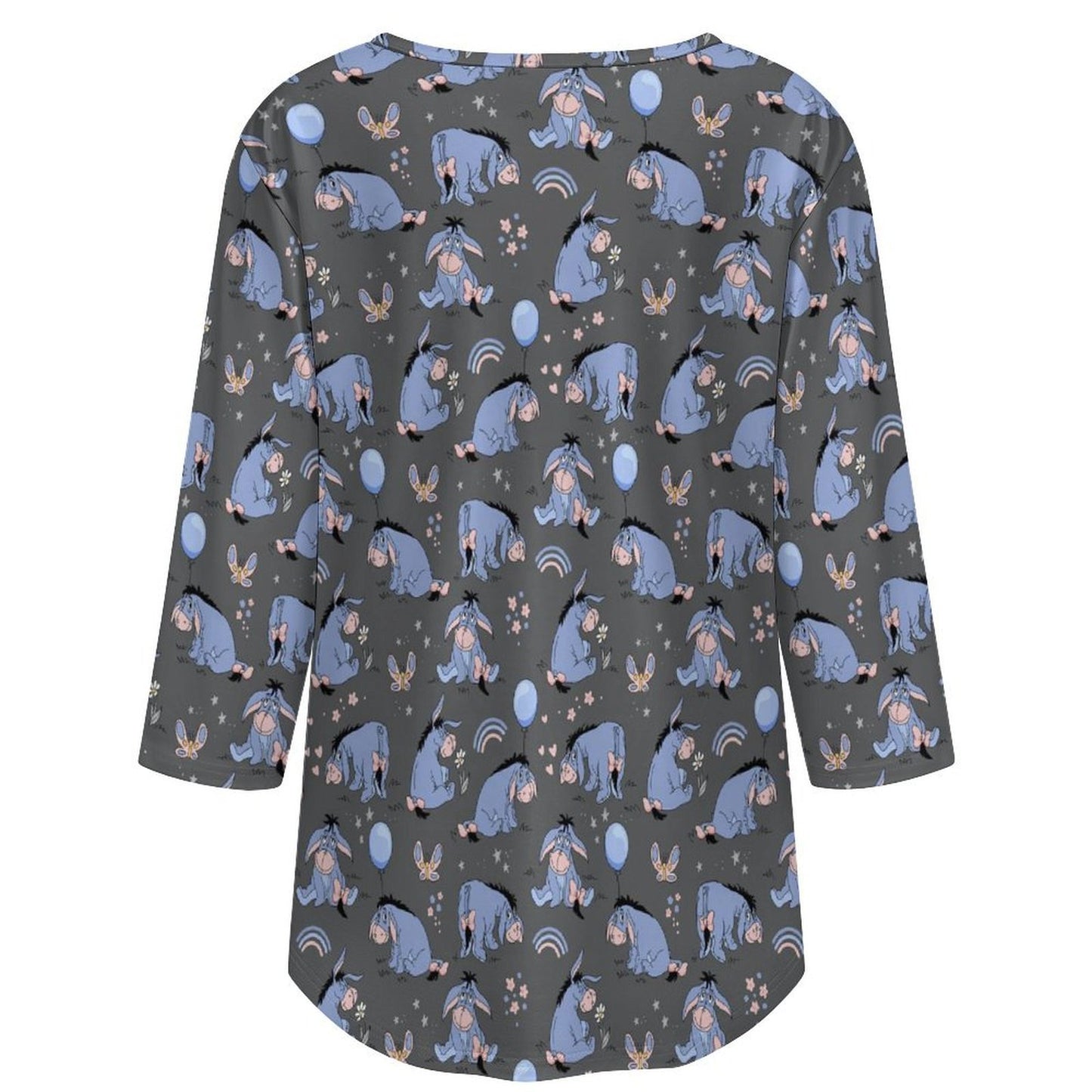 Thanks For Noticing Me Women's 3/4 Sleeve Pleated Tunic Top - Ambrie