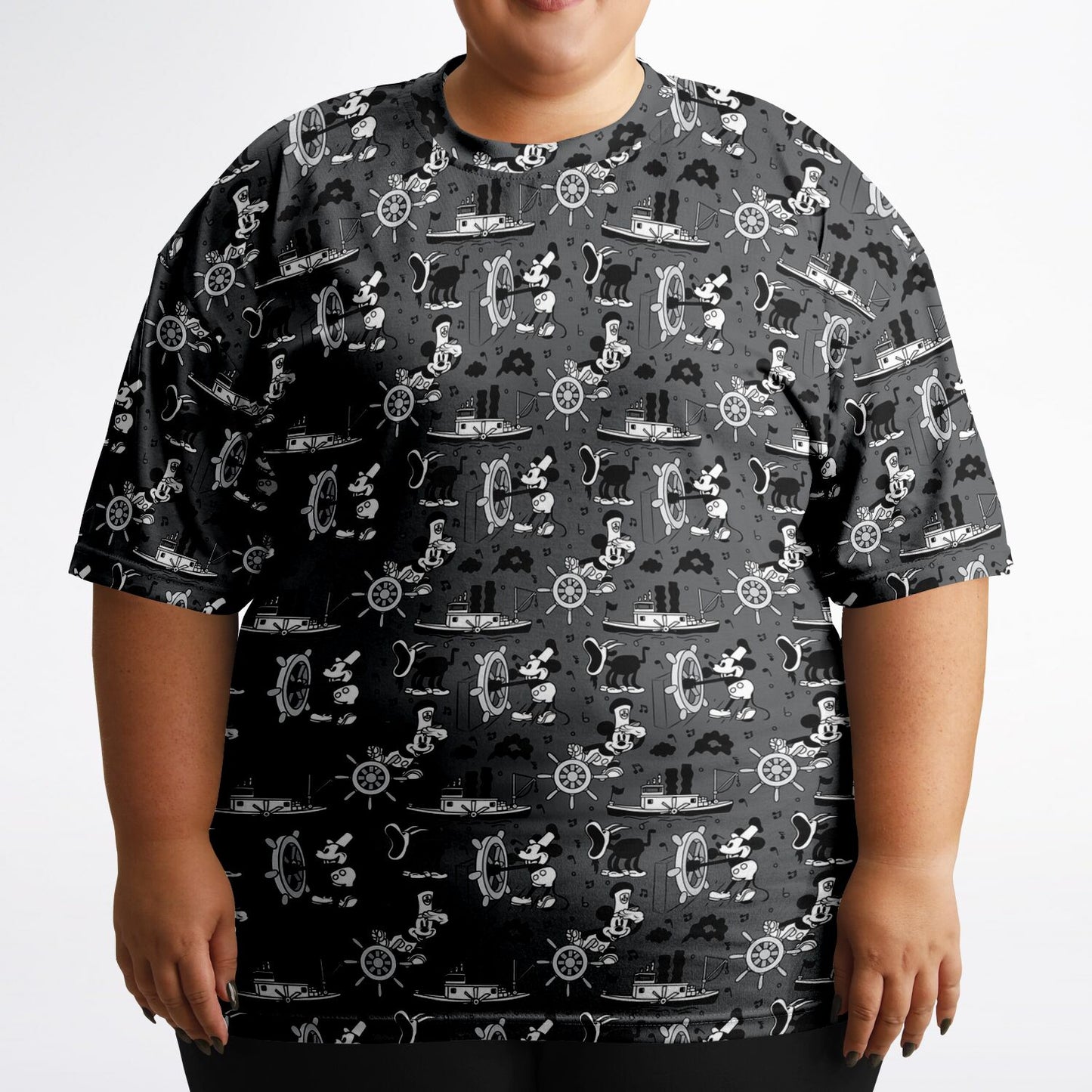 Steamboat Mickey Unisex Plus-size T-Shirt