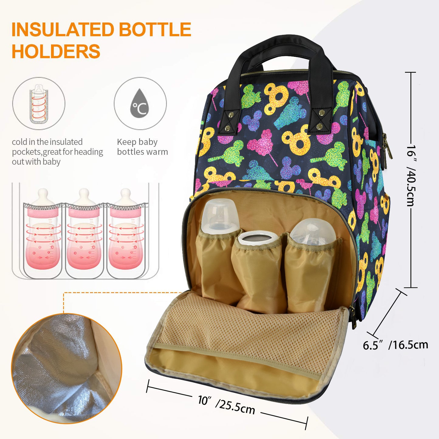 Glitter Park Snacks Multi-Function Diaper Bag