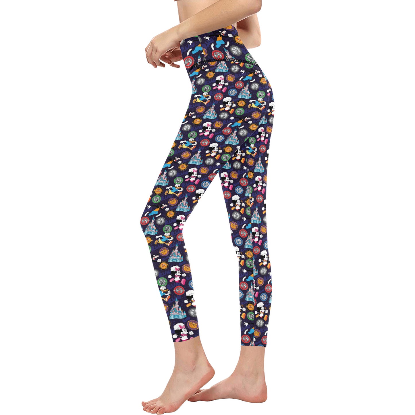 Mickey Wine And Dine Race Women's Athletic Leggings