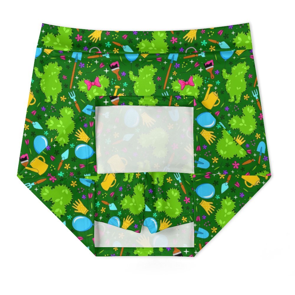 Flower And Garden Athletic A-Line Skirt With Pocket