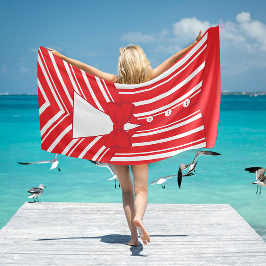 Dapper Red Beach Towel