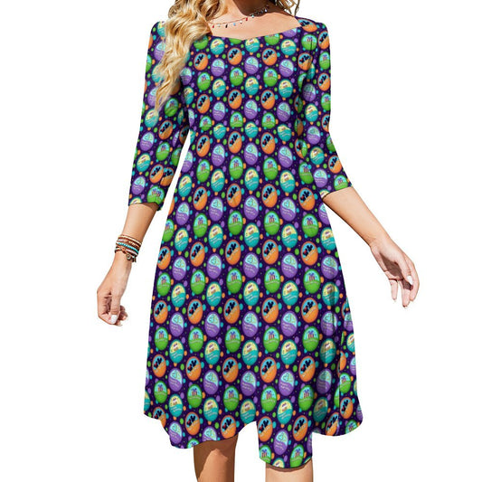 Button Collector Women's Sweetheart Dress Flare Dress